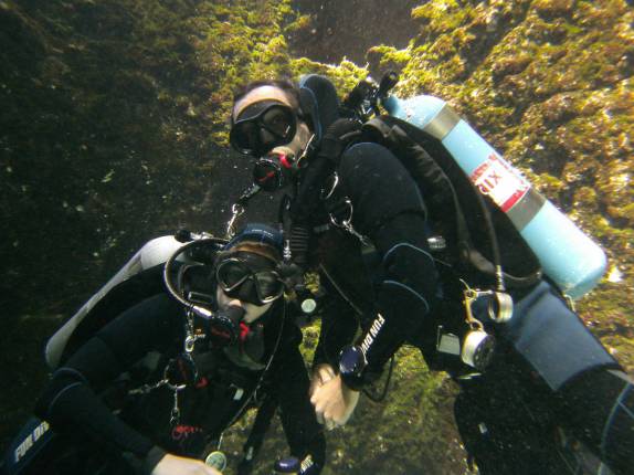 Fim de mergulho em Ginnie Springs, na Flórida, nos Estados Unidos